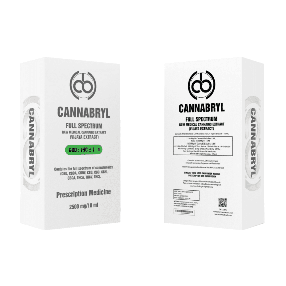 Cannabryl 2500 mg Raw Extract 1:1 10ml [CBD Balanced]