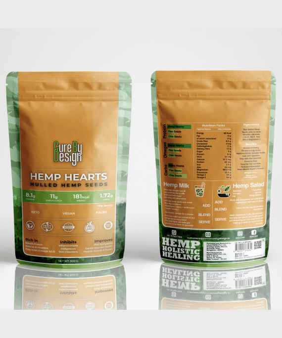 Cure By Design Hemp Hearts – Hulled Hemp Seeds