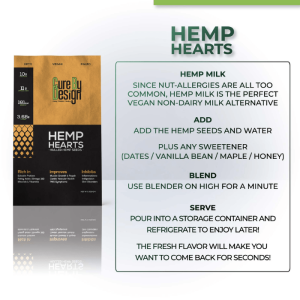 Cure By Design Hemp Hearts – Hulled Hemp Seeds