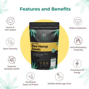 Health Horizons Raw Hemp Seeds (Whole, with Shells)