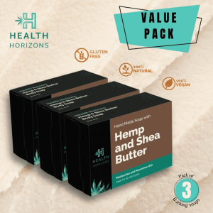 Health Horizons Shea Butter and Hemp Soap – Pack Of 3 – 100GMS Each