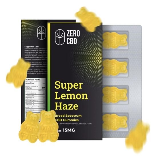 Zero CBD Super Lemon Haze Broad Spectrum CBD Gummies (4 Pcs)