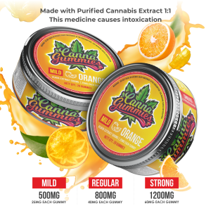 Canna Gummies - Cannabis Infused Gummies 1:1 - Orange