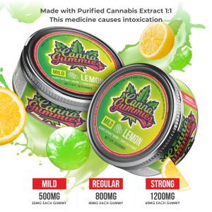 Canna Gummies - Cannabis Infused Gummies 1:1 - Lemon