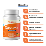 MediZen Curcumin 1010mg with Piperine | 95% Curcuminoids | Inflammation Relief & Immunity Booster | Specialized for Cancer Care | 60 Tablets