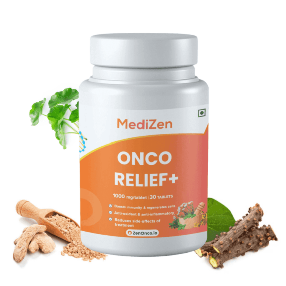 MediZen Onco Relief+ | Effective & Natural Pain Management | Specialized For Cancer Care | 60 Tablets