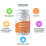 MediZen Onco Relief+ | Effective & Natural Pain Management | Specialized For Cancer Care | 60 Tablets