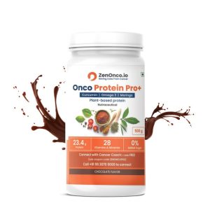 Onco Protein Pro+ | Plant-Based Protein for Cancer Care | 23.4gm Protein Per Scoop | Sugar-Free & Vegan | Manage Weight & Boost Immunity | 500 gm Chocolate Flavour