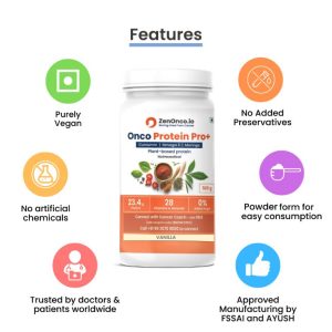Onco Protein Pro+ Plant-Based Protein for Cancer Care (500 gm) Vanilla Flavour