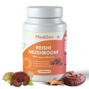 MediZen Reishi Mushroom 1000mg | Premium Ganoderma Lucidum | Enhances Recovery & Immune Support | Specialized for Cancer Care | 90 Tablets