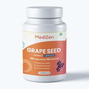 MediZen Grapeseed Extract 400mg | >95% Polyphenols | Boosts Immunity & Recovery | Specialized for Cancer Care | 60 Capsules