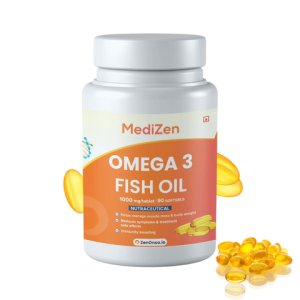 MediZen Omega 3 1000mg | 180mg EPA & 120mg DHA | Targeted Cancer Support & Recovery | 90 Softgel Capsules