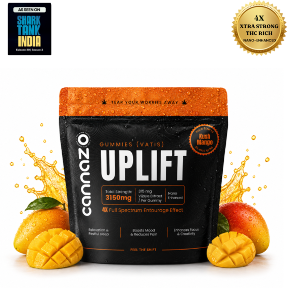 Cannazo- Uplift Gummies (Full spectrum + Terpenes – 500mg with 315mg active cannabinoids)