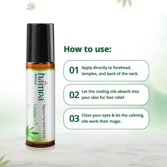 Hampa Migraine Pain Relief Roll-On